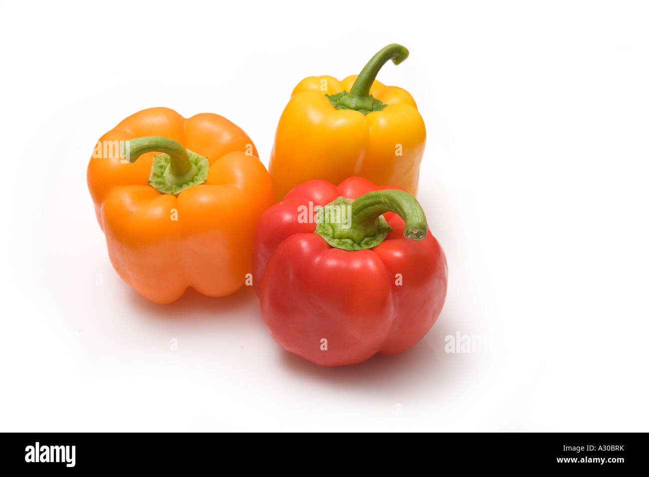 Bell peppers isolated on a white studio background Stock Photo - Alamy