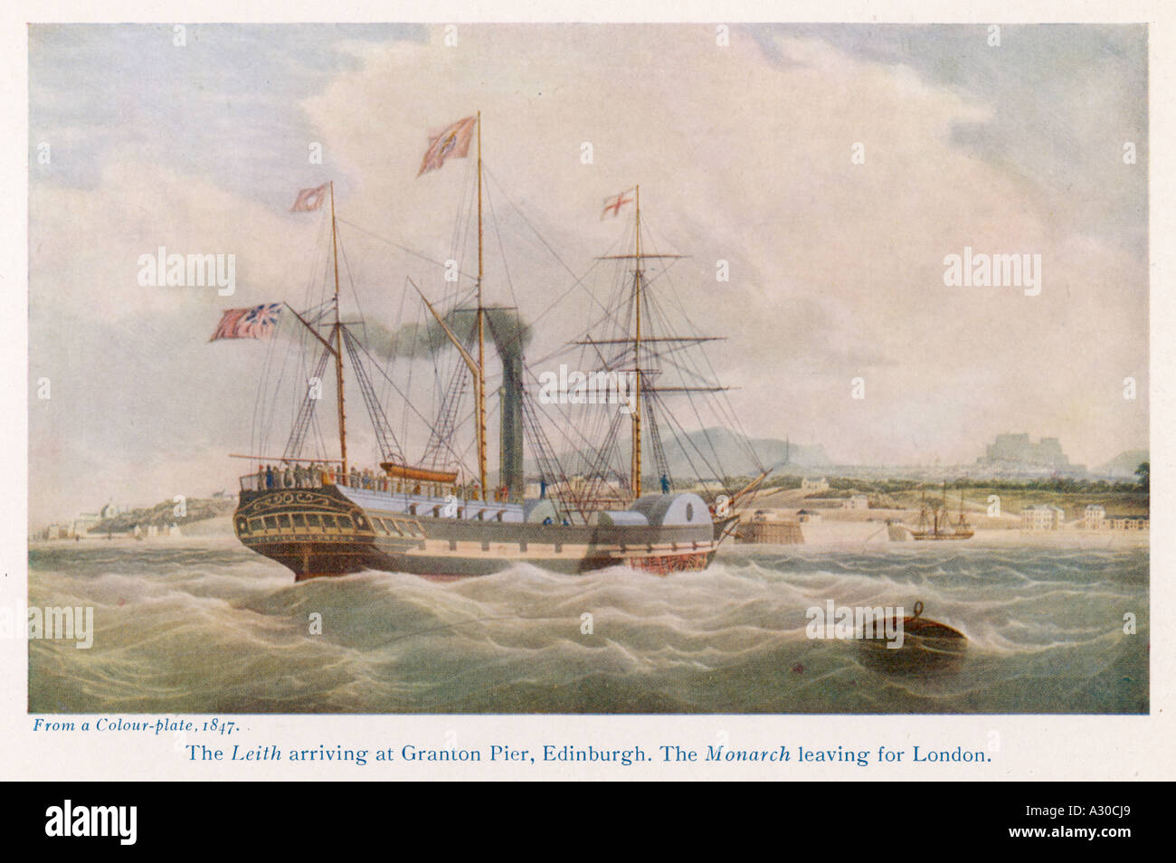 Steamship Leith 1847 Stock Photo