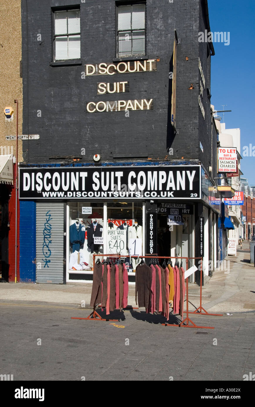Corner shop retail business on Wentworth Street part of Petticoat Lane