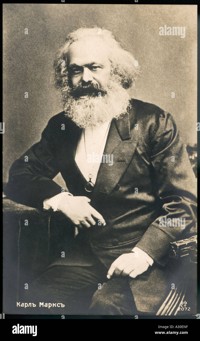Karl Marx Postcard Stock Photo