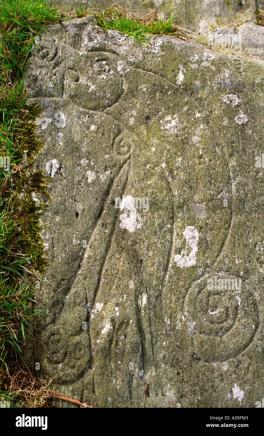 Pictish Stone Carvings Stock Photo