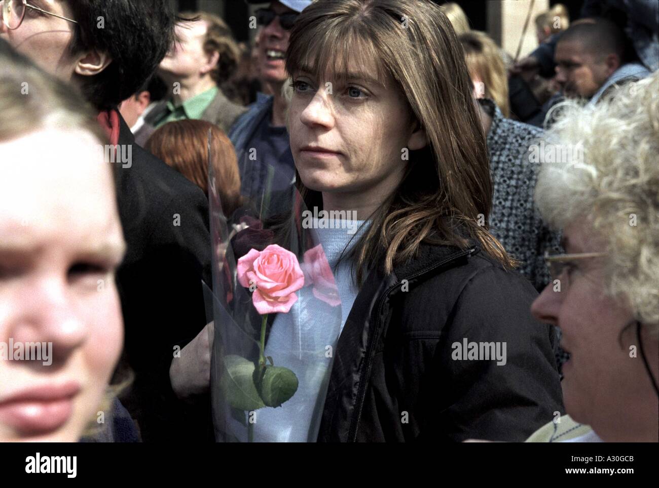 queen mother s funeral 5th april 2002 Stock Photo