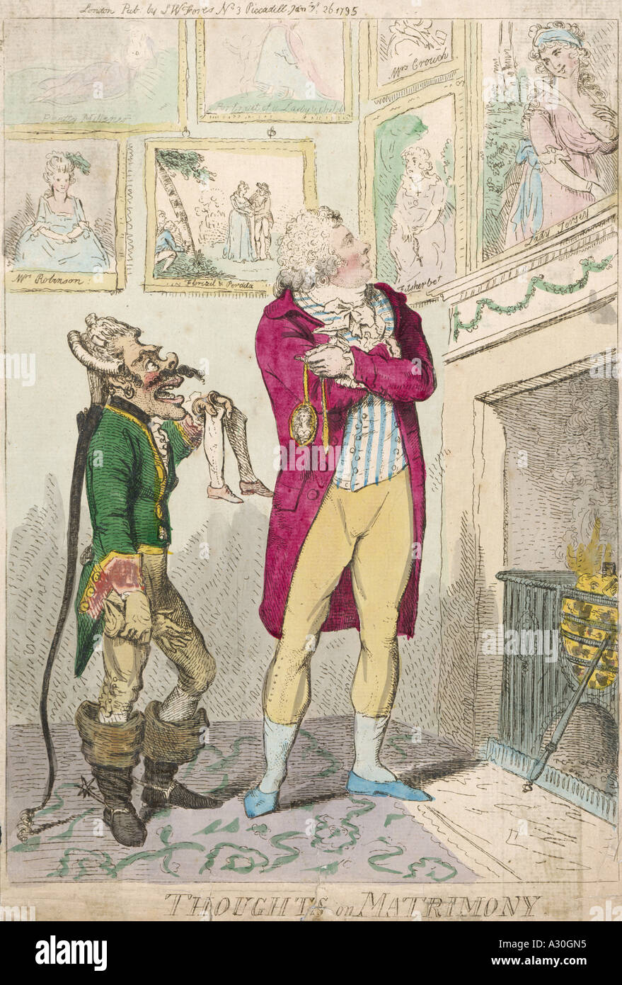 1795 Cartoon George Iv Stock Photo