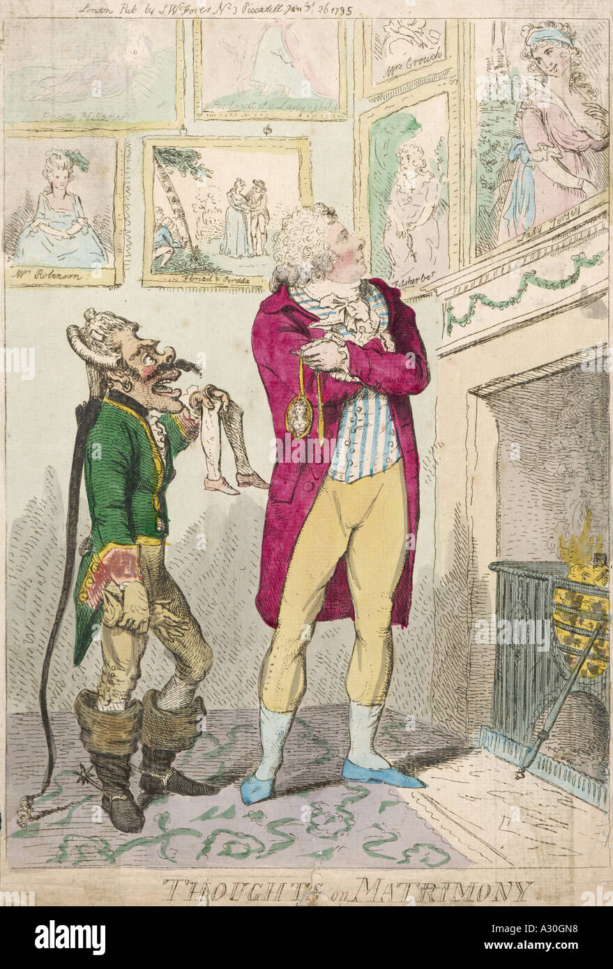 George Iv 1795 Cartoon Stock Photo