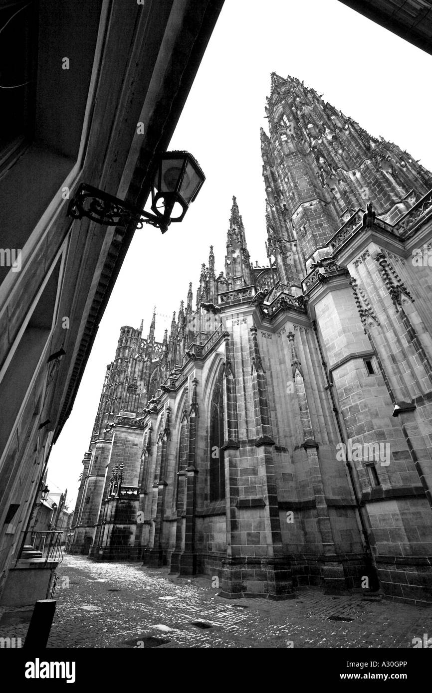 Saint Vetus Cathedral Prague Czech Republic Europe Stock Photo