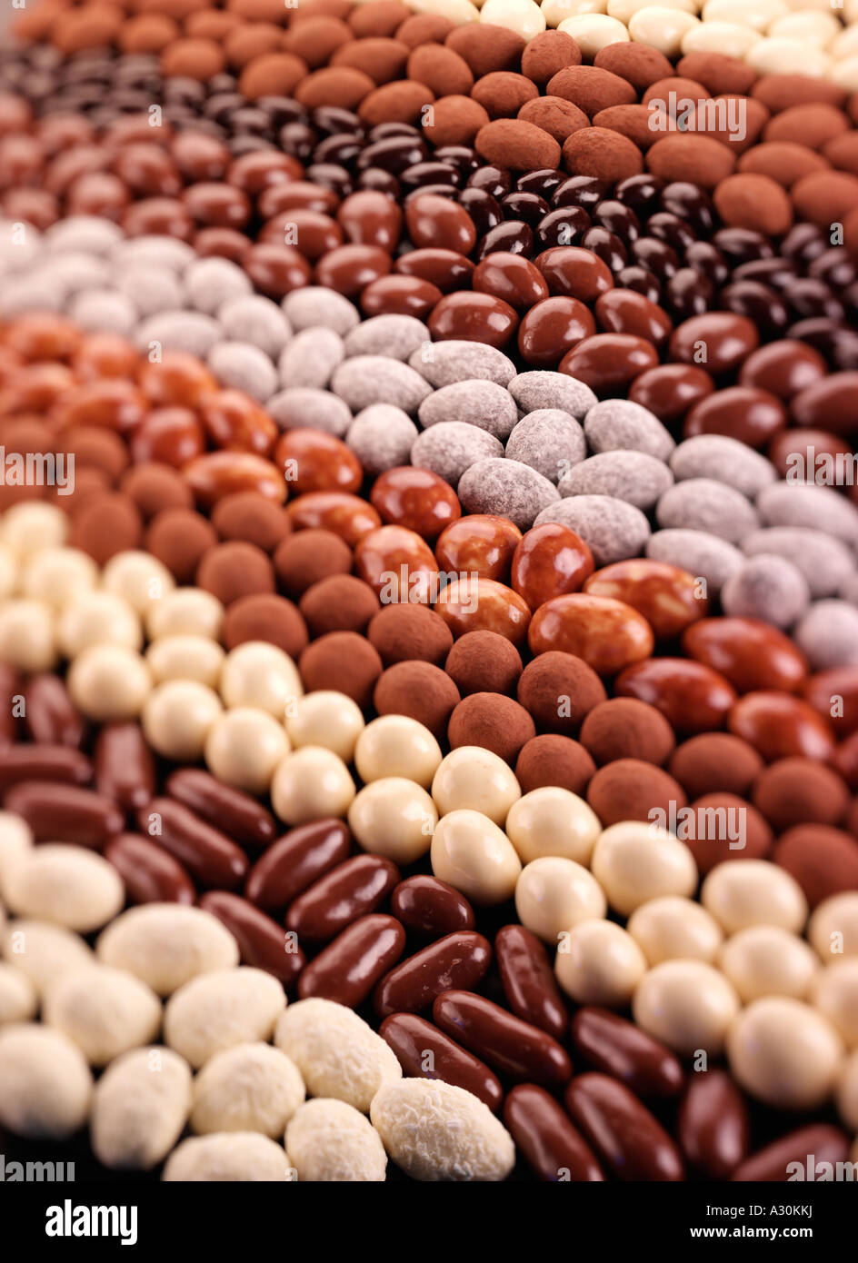 CHOCOLATE COVERED NUTS Stock Photo
