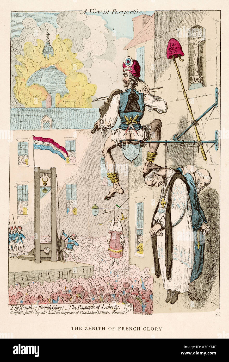 Revolution Cartoon 1792 Stock Photo