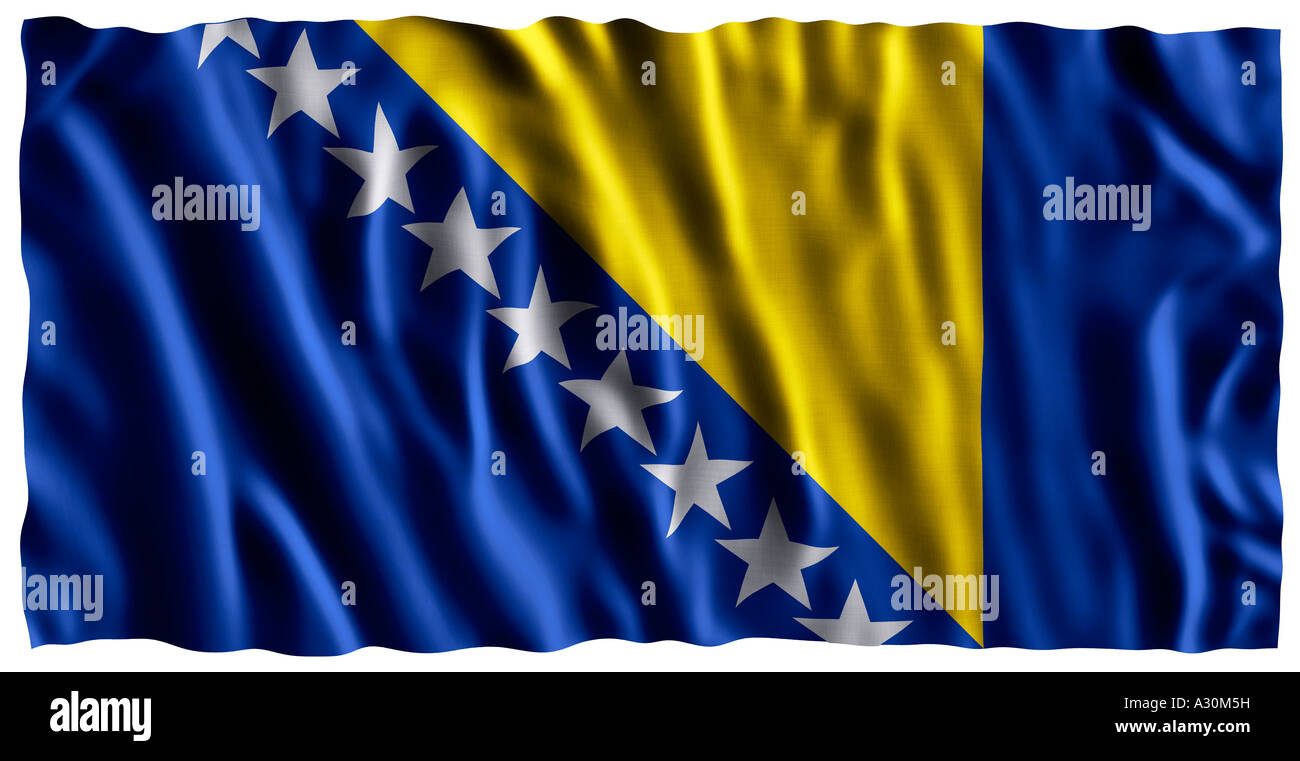 National flag of Bosnia Herzegovina Stock Photo - Alamy