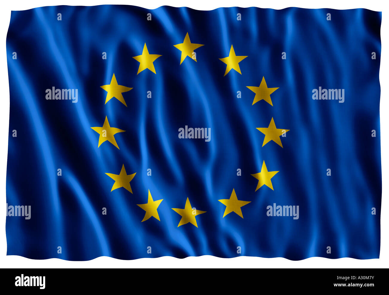 Flag of the European Union also known as the European Community Stock Photo