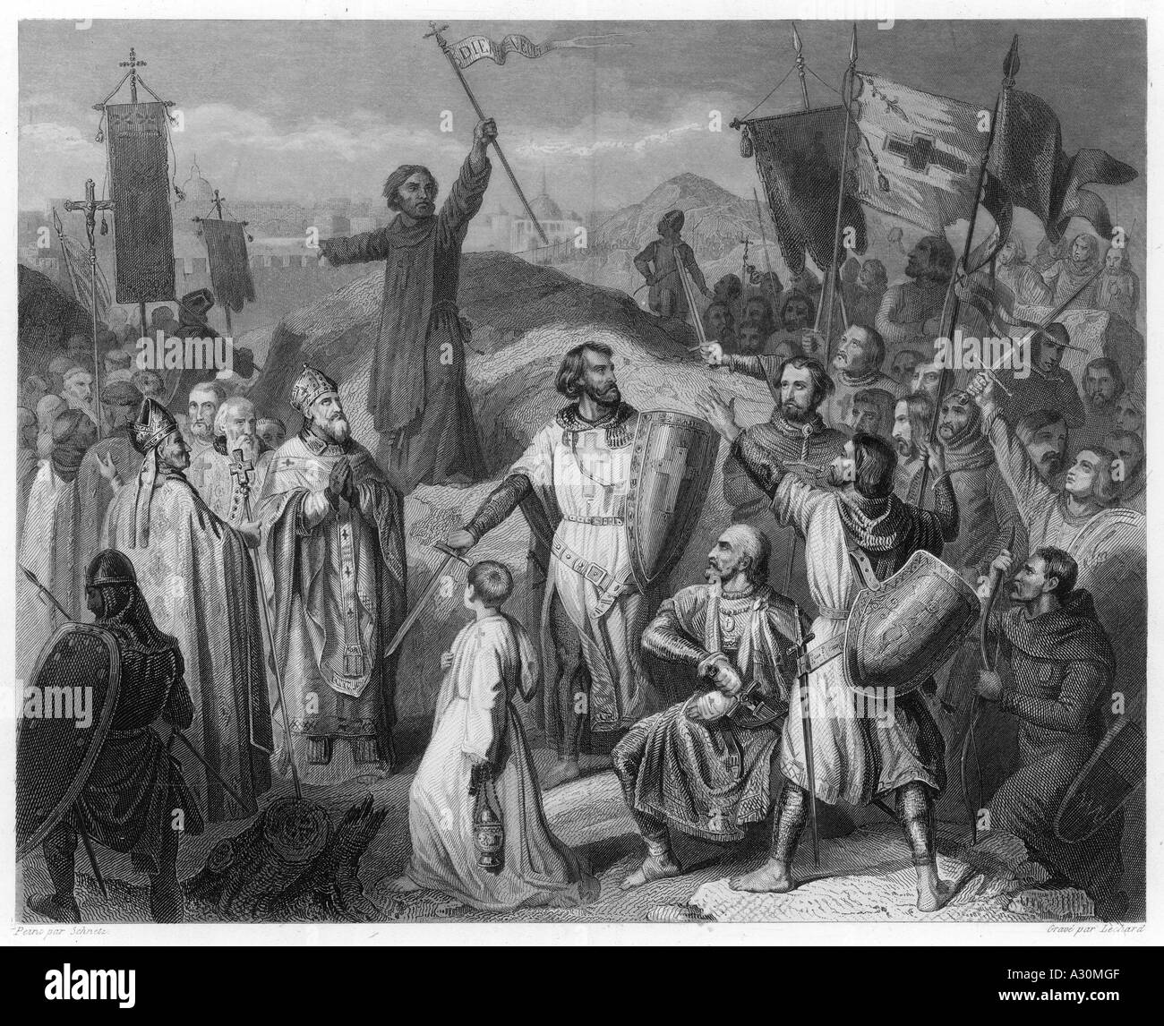 Crusaders Take Jerusalem Stock Photo