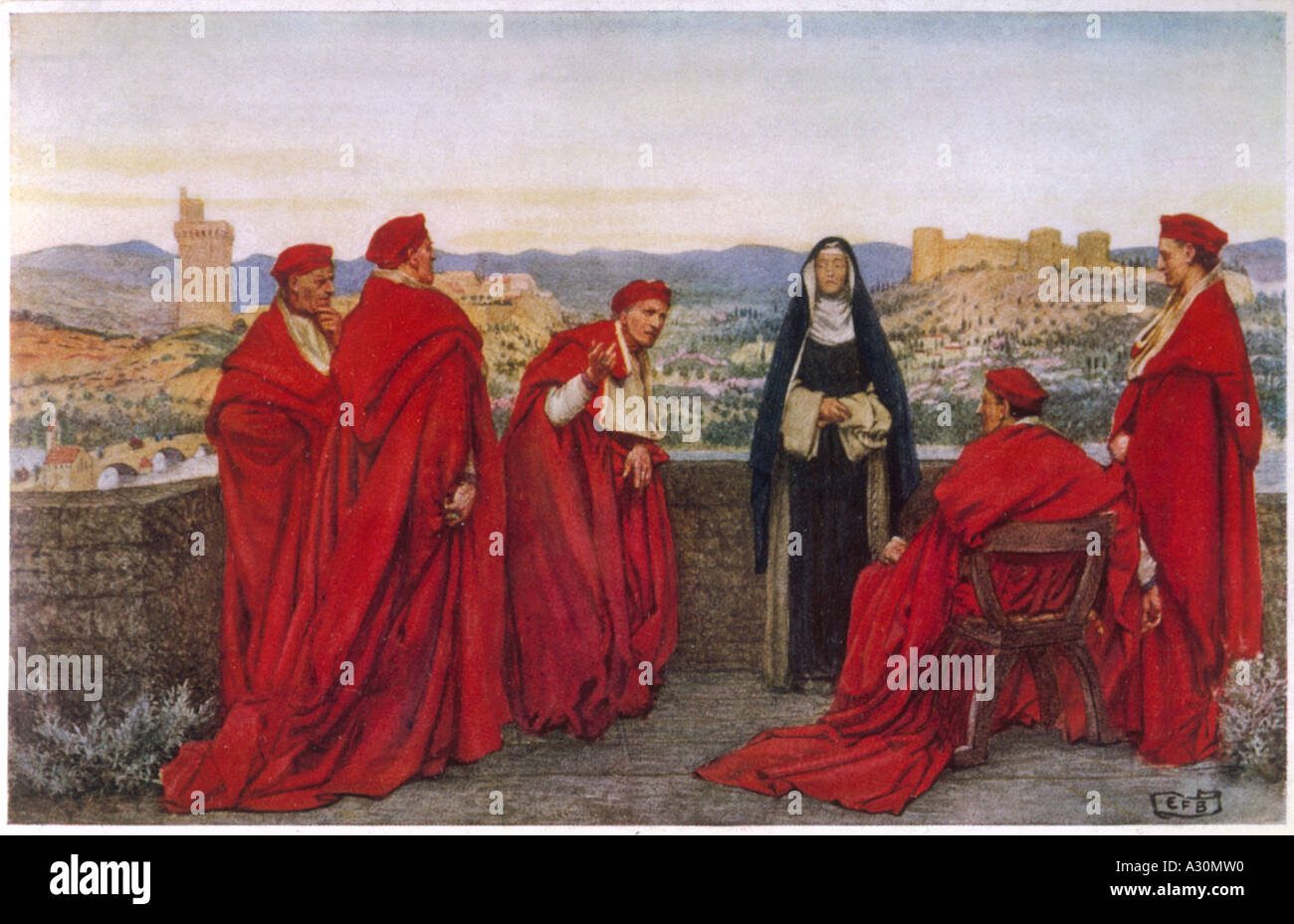 St Catherine Of Siena Stock Photo