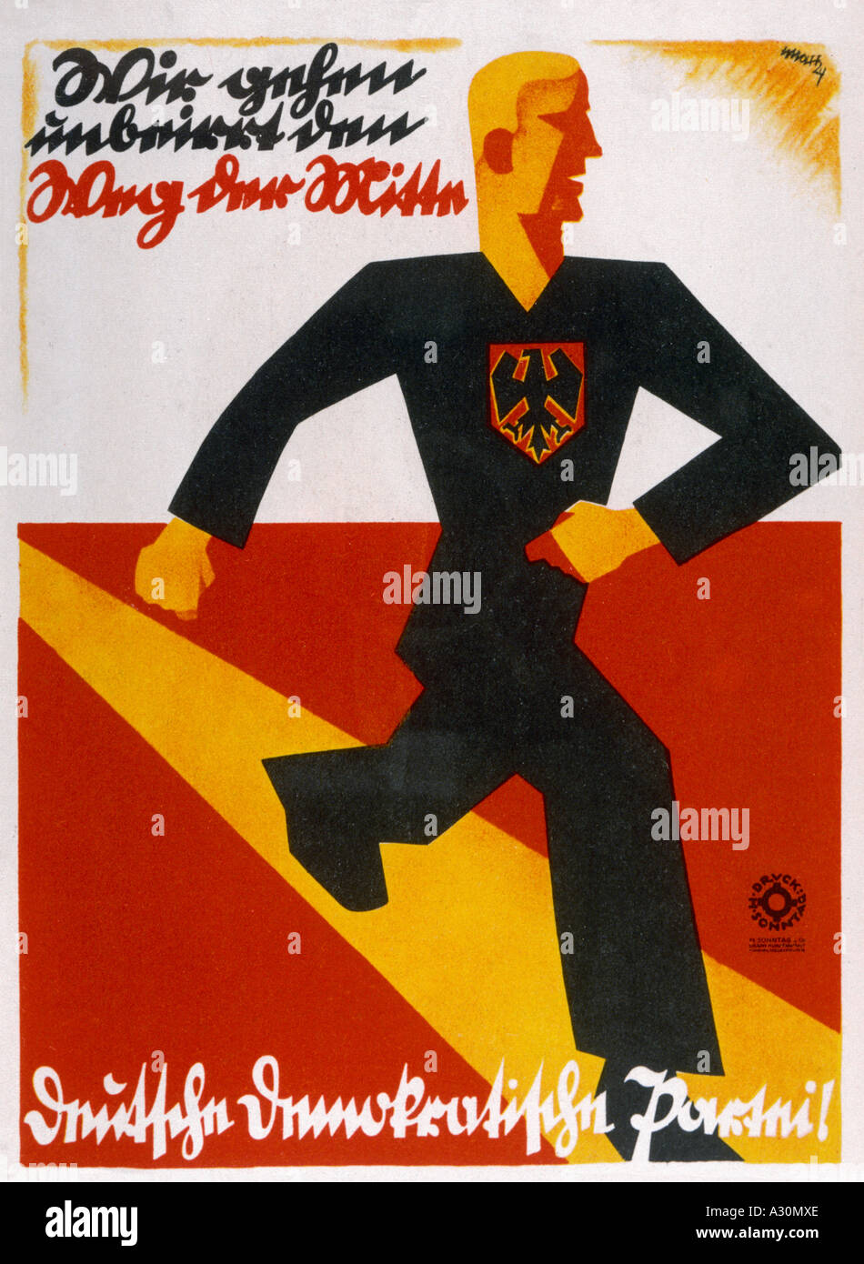 German Poster 1924 Stock Photo