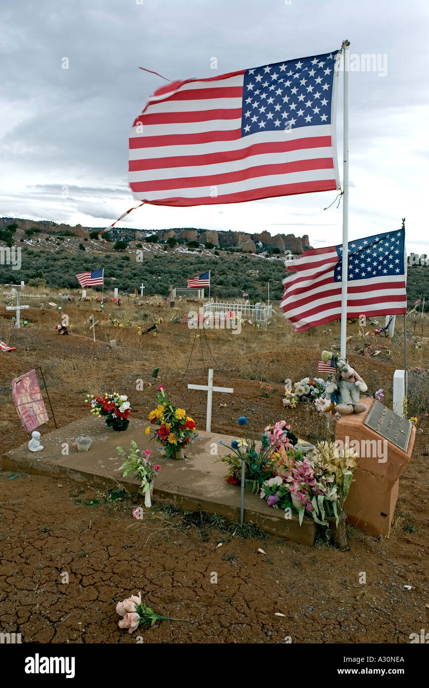 Veteran cemetery outside of Window Rock Arizona on the Navajo