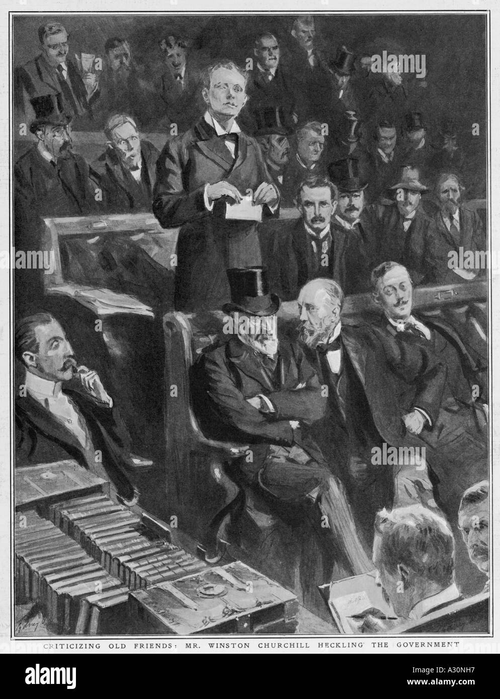 Churchill Heckling 1905 Stock Photo