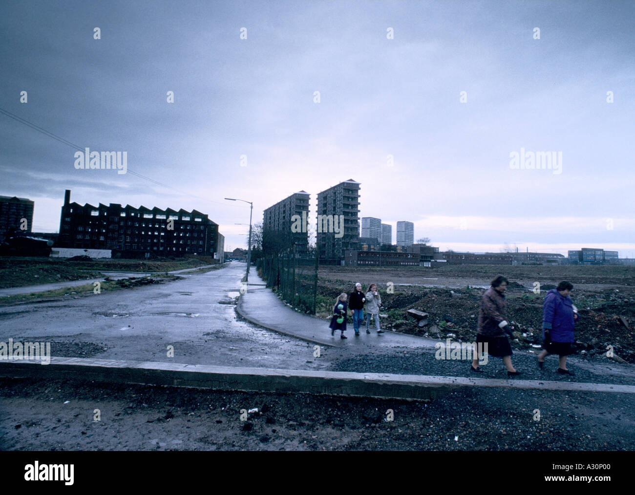 gorbals area scotland glasgow condemed block of flats 1992 Stock Photo ...