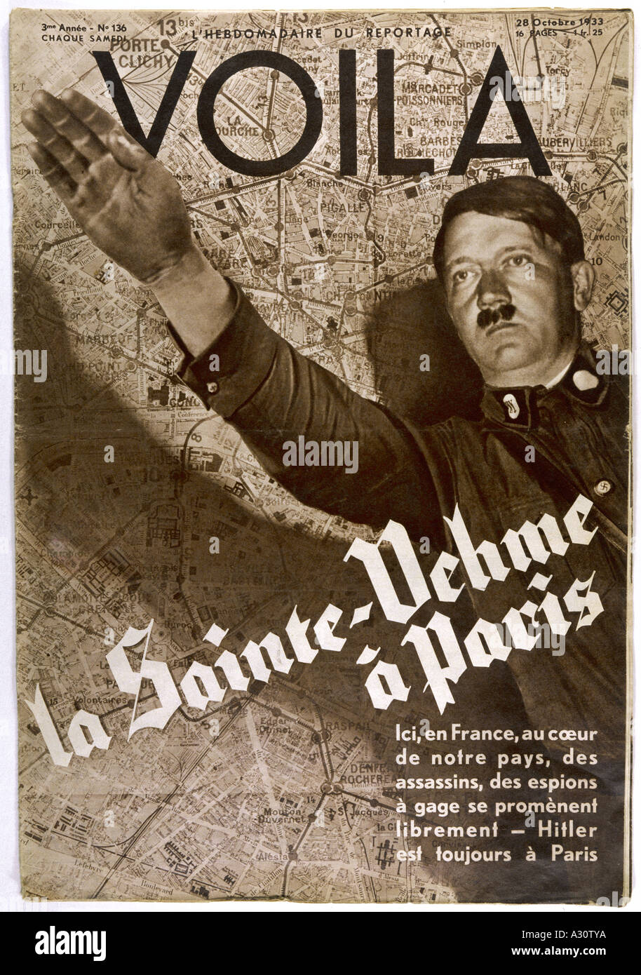 Hitler Voila Paris 1933 Stock Photo