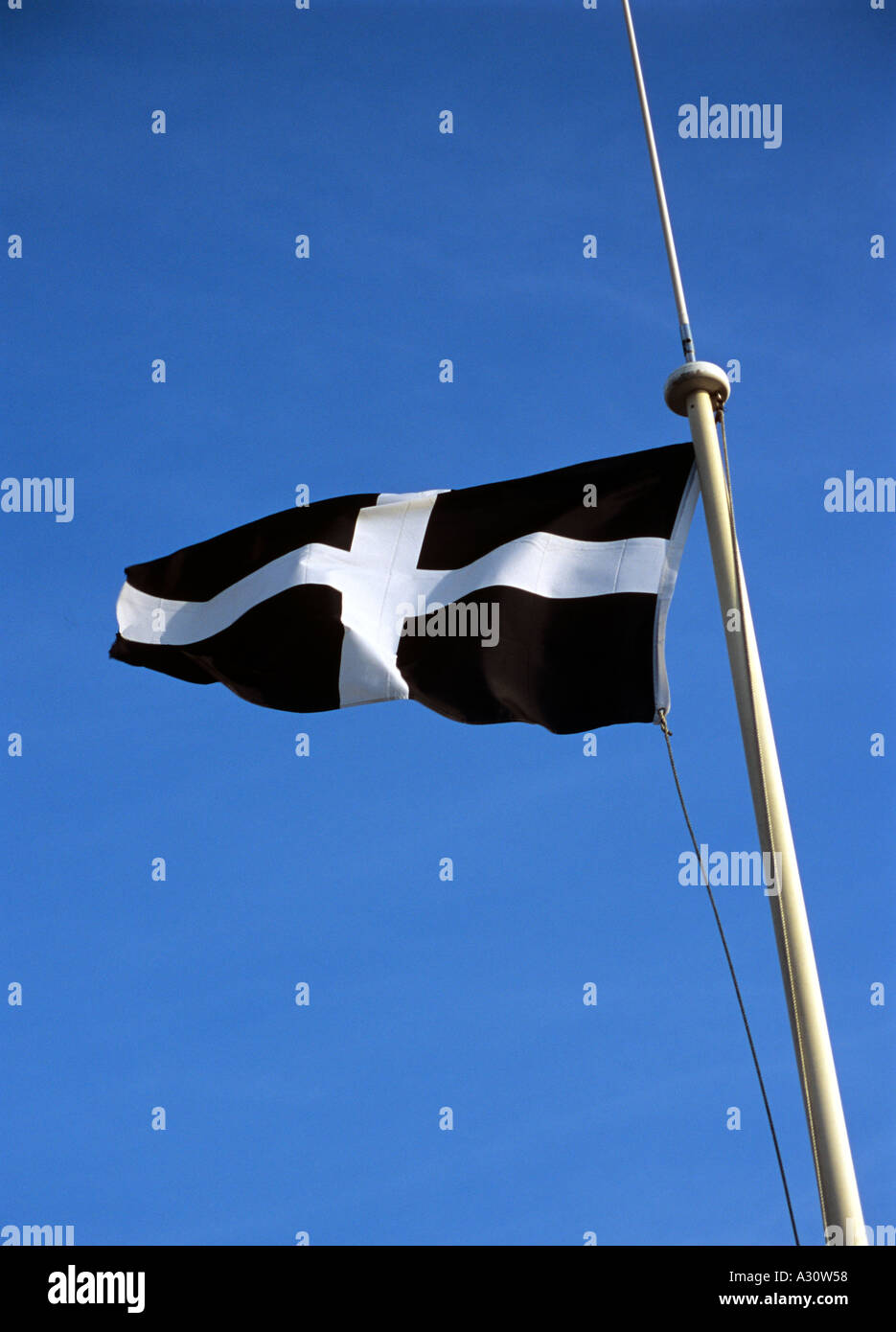 Cornish Flag kernow Stock Photo
