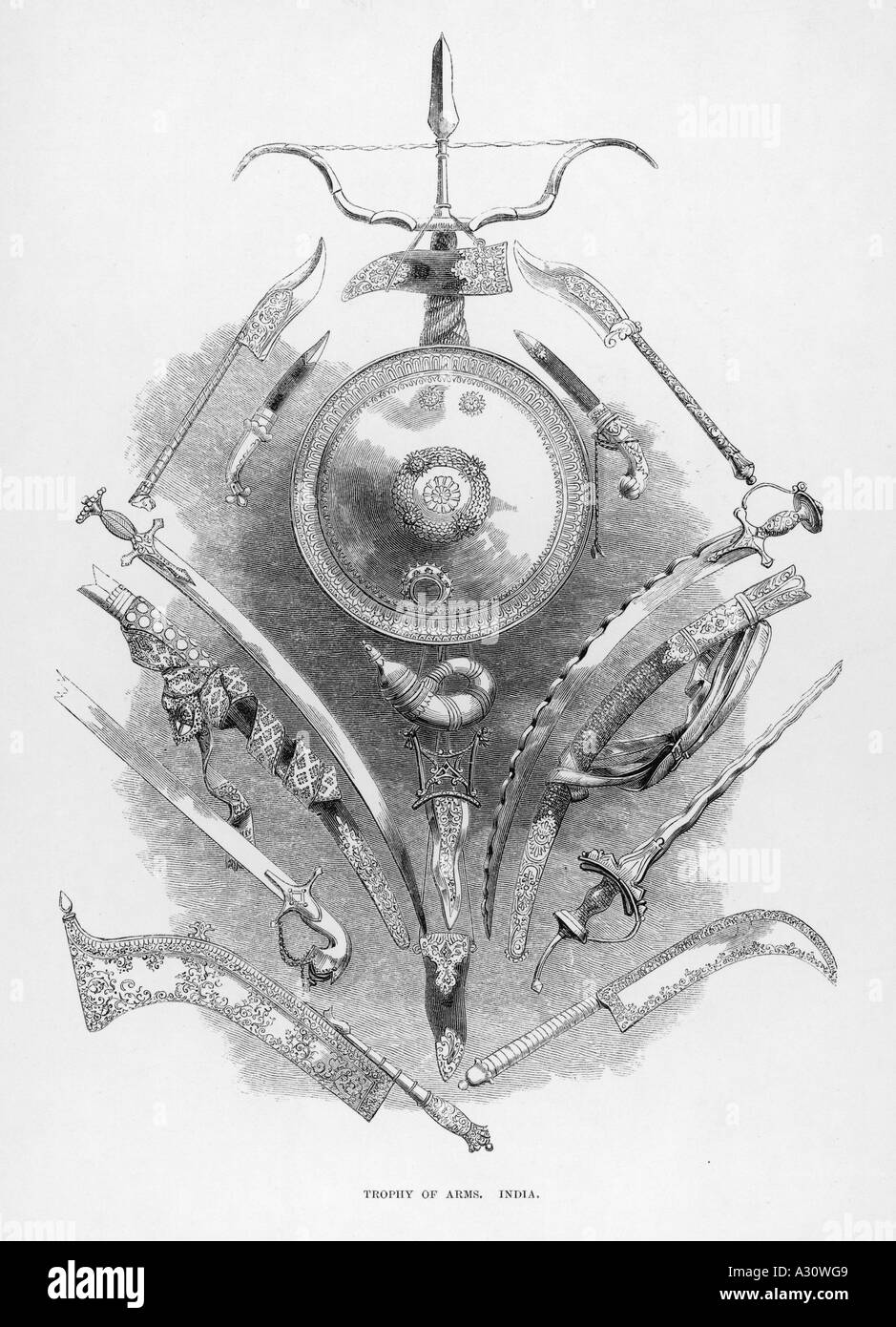 Swords Daggers 1851 Stock Photo