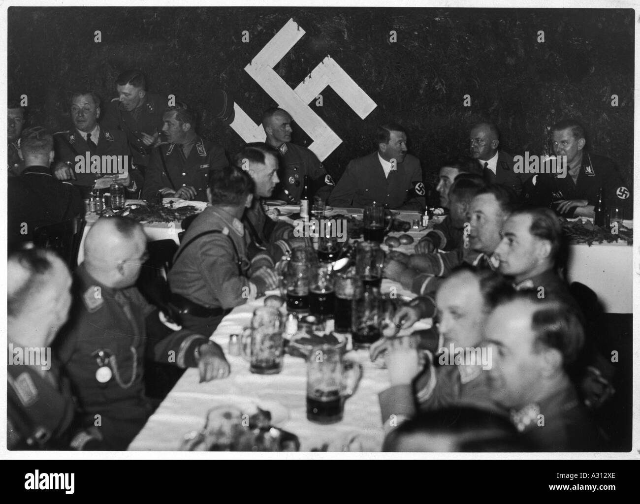 Nazi Christmas Drinks Stock Photo