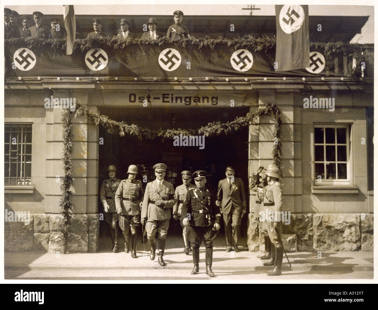 Hitler Weimar Arrival Stock Photo