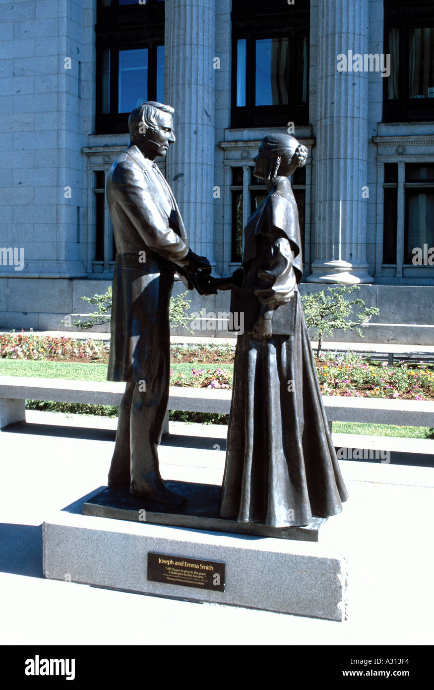 Monument to joseph and emma smith temple square salt lake city utah