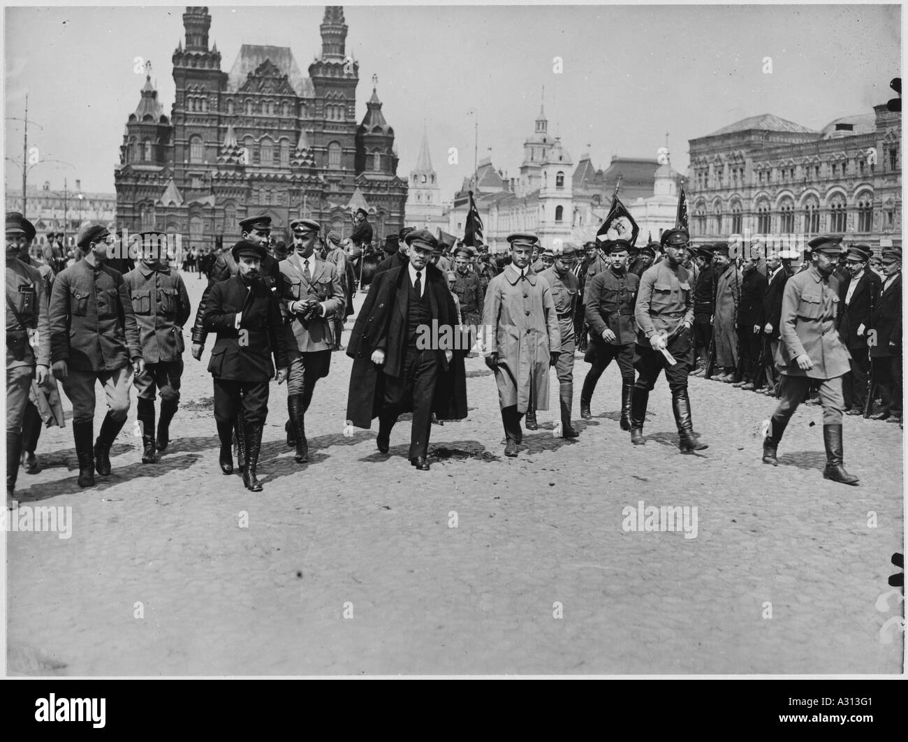1918 Lenin In Red Square Stock Photo