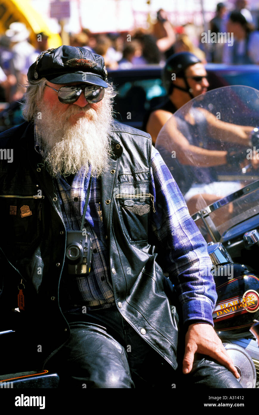 Motorcycle Fan Bike Week Daytona Beach Florida USA Stock Photo