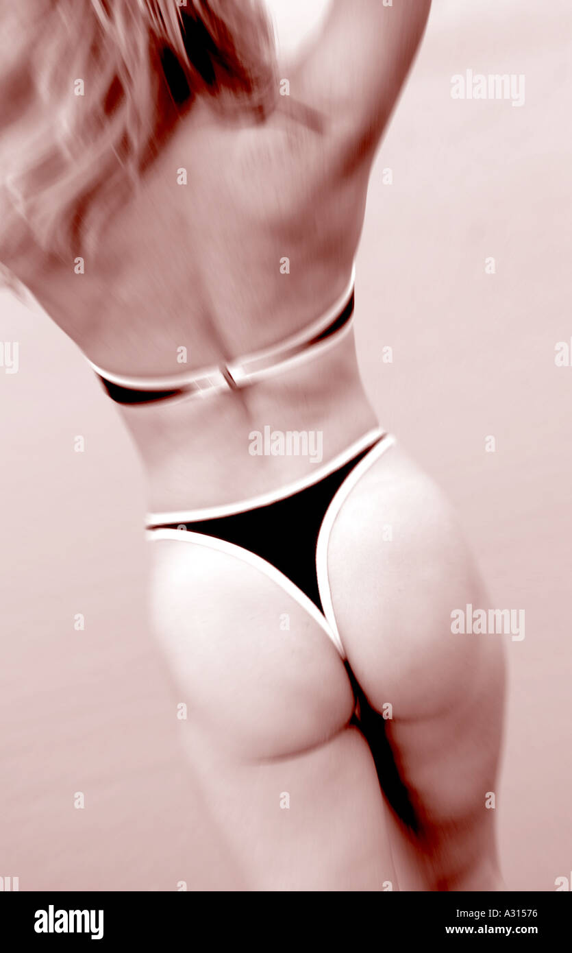 girl walking in thong