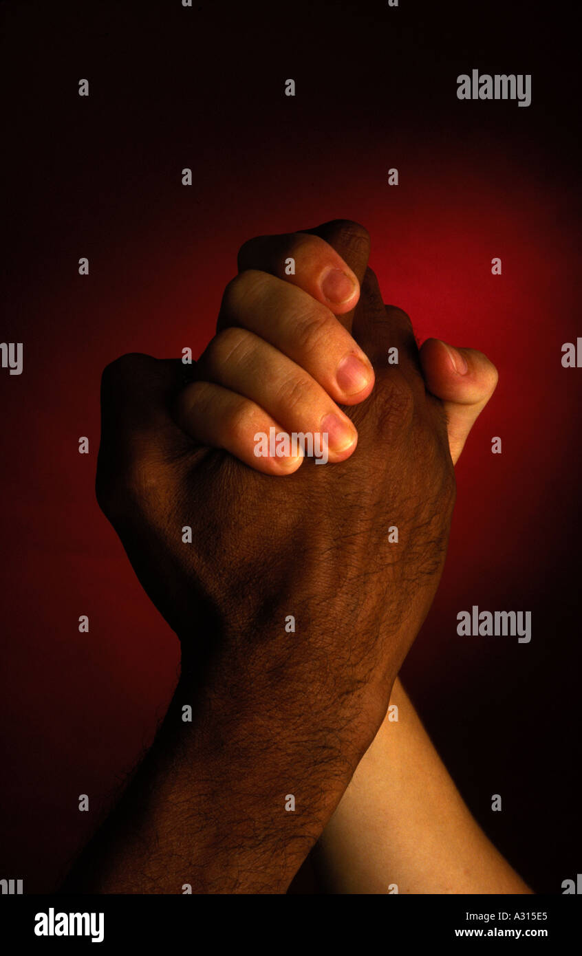 Black man white shaking hi-res stock photography and images - Alamy
