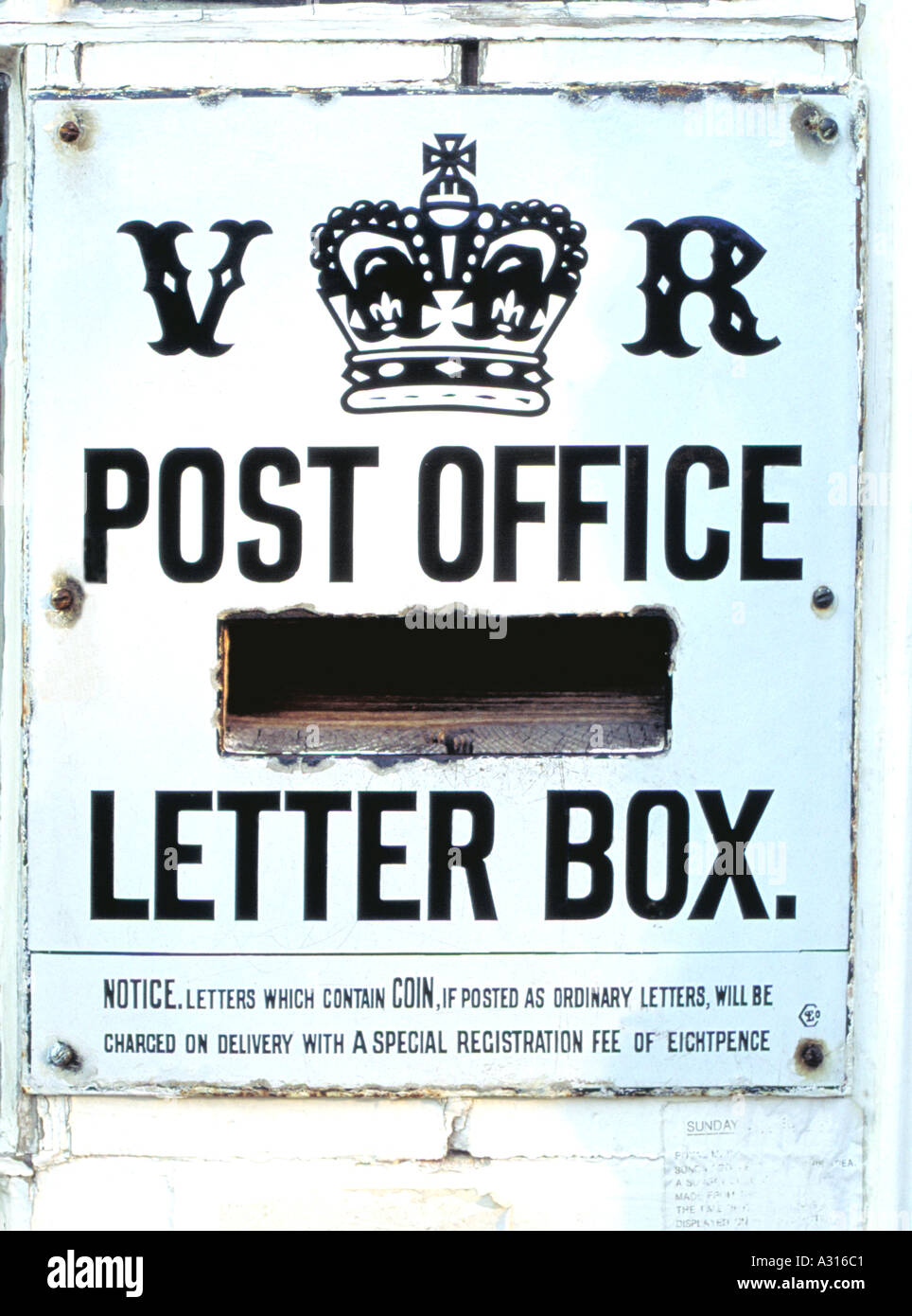 Victorian Post Office Letter Box Stock Photo