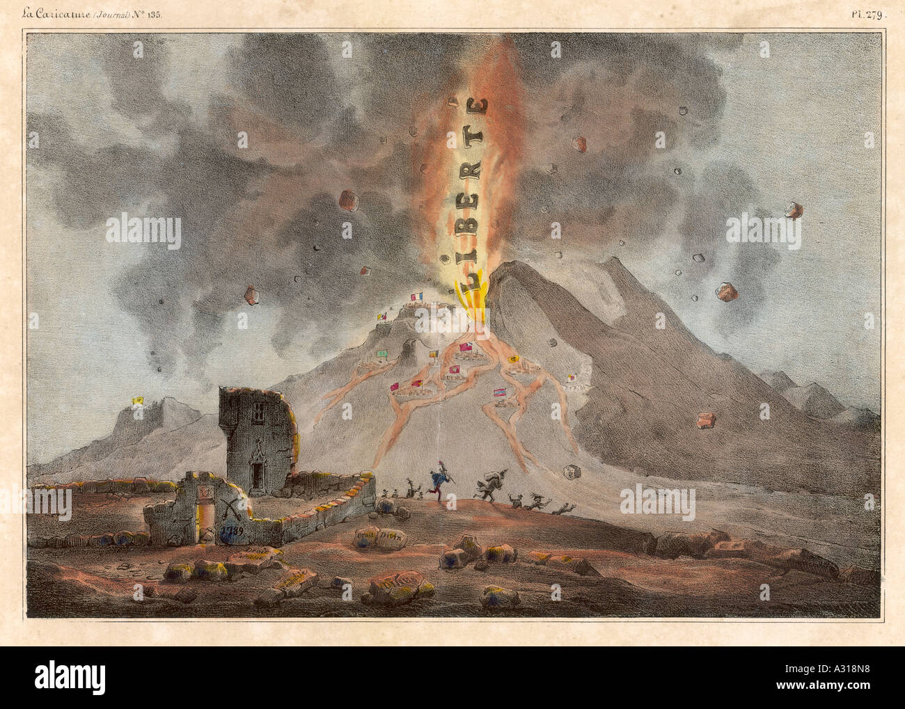 1848 Seen As Volcano Stock Photo