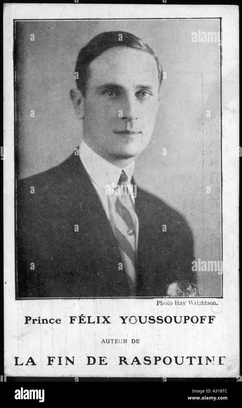 Felix Youssoupoff Postcd Stock Photo