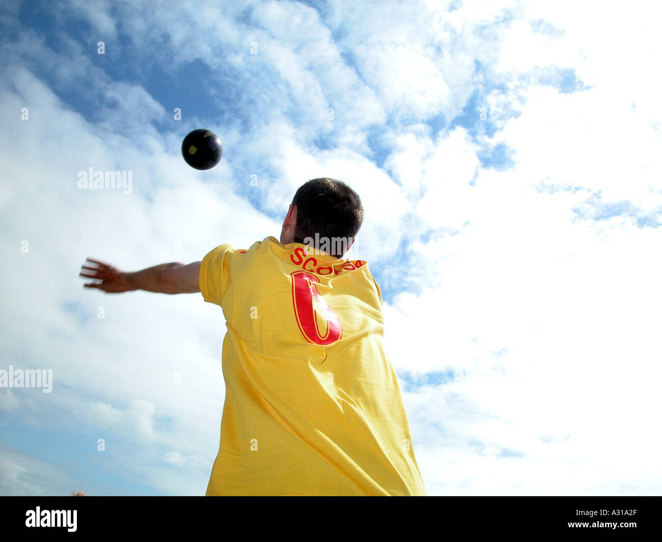 Throw in at Beach Soccer Football match, Small Hope Beach, Shanklin