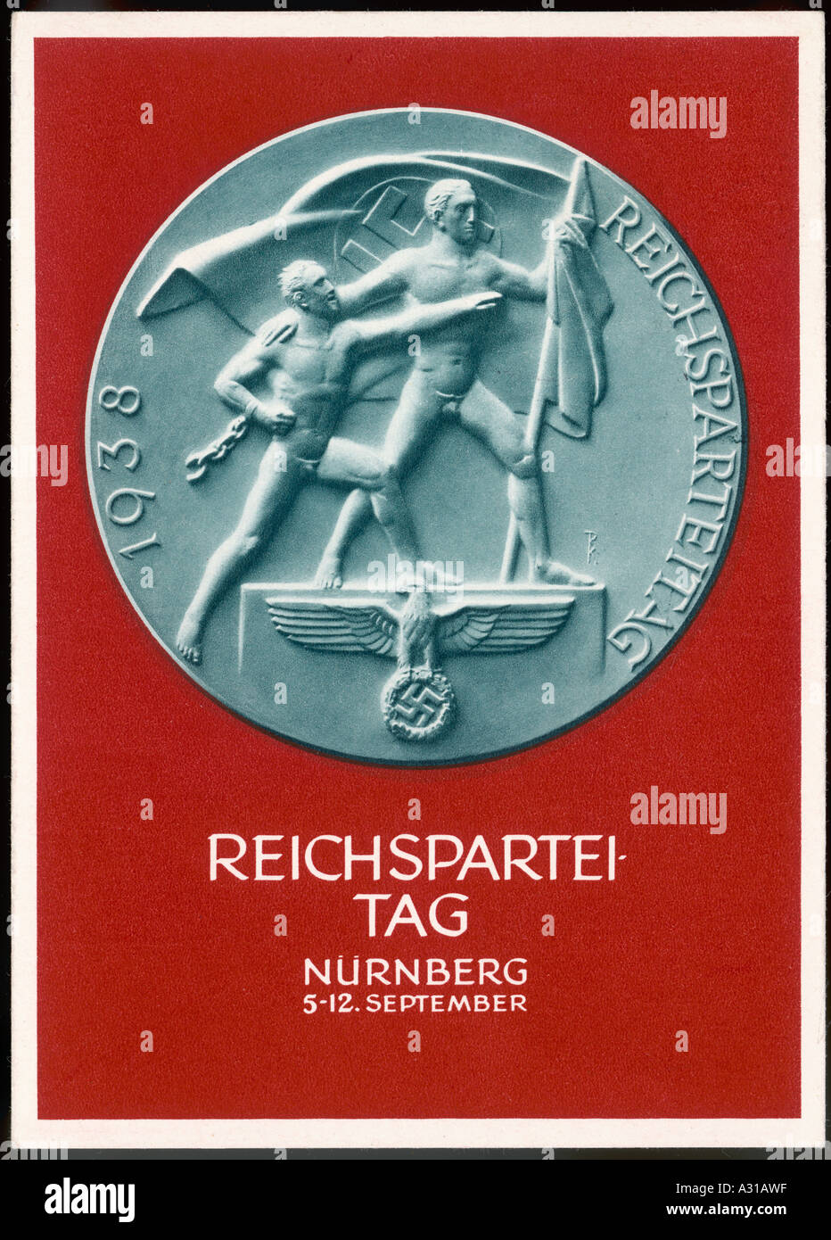 Nazi Medal 1938 Stock Photo