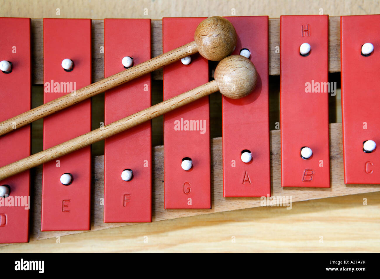 Close up of xylophone Stock Photo