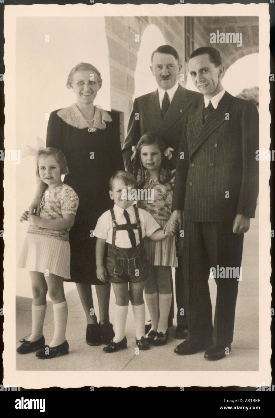 Hitler Goebbels Family Stock Photo