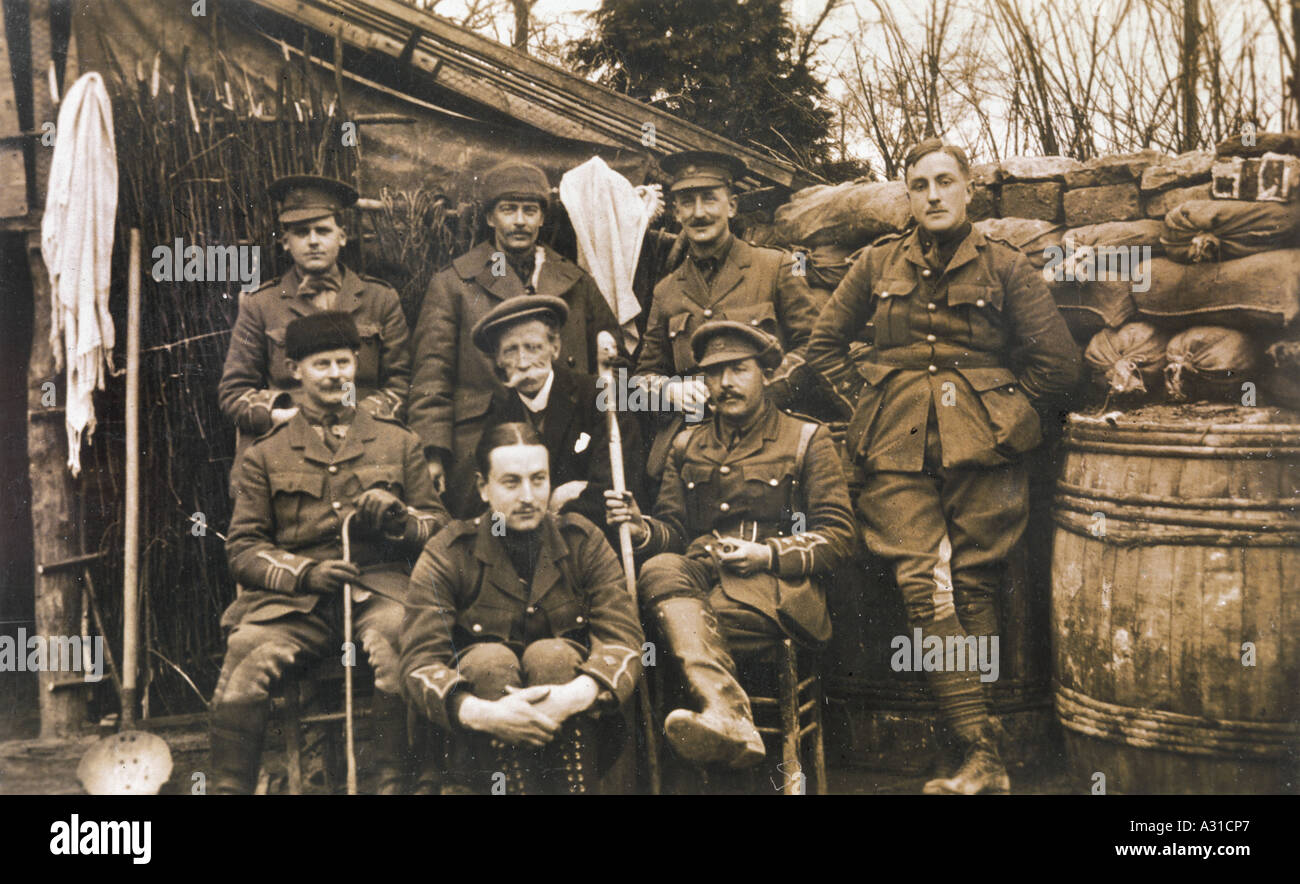 Officers In Trenches Stock Photo