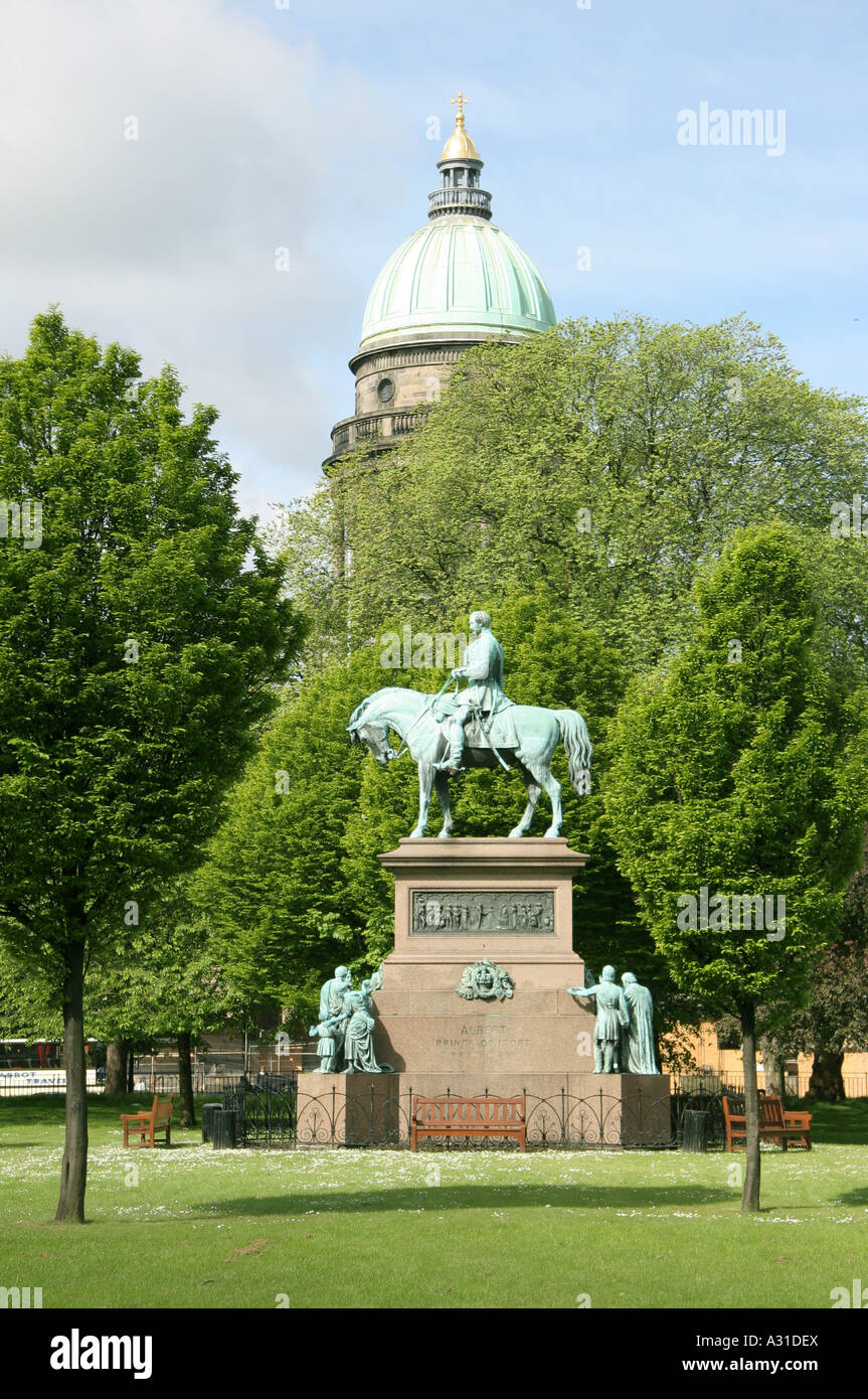 Statue of Albert, Prince Consort, Charlotte Square ,Edinburgh, Scotland Stock Photo