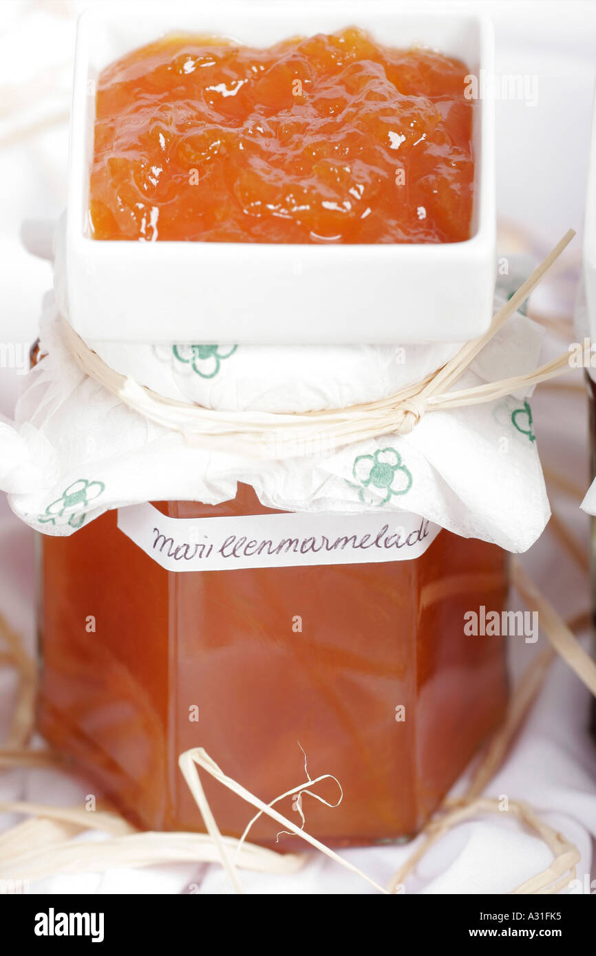 Marmalade in jar Stock Photo