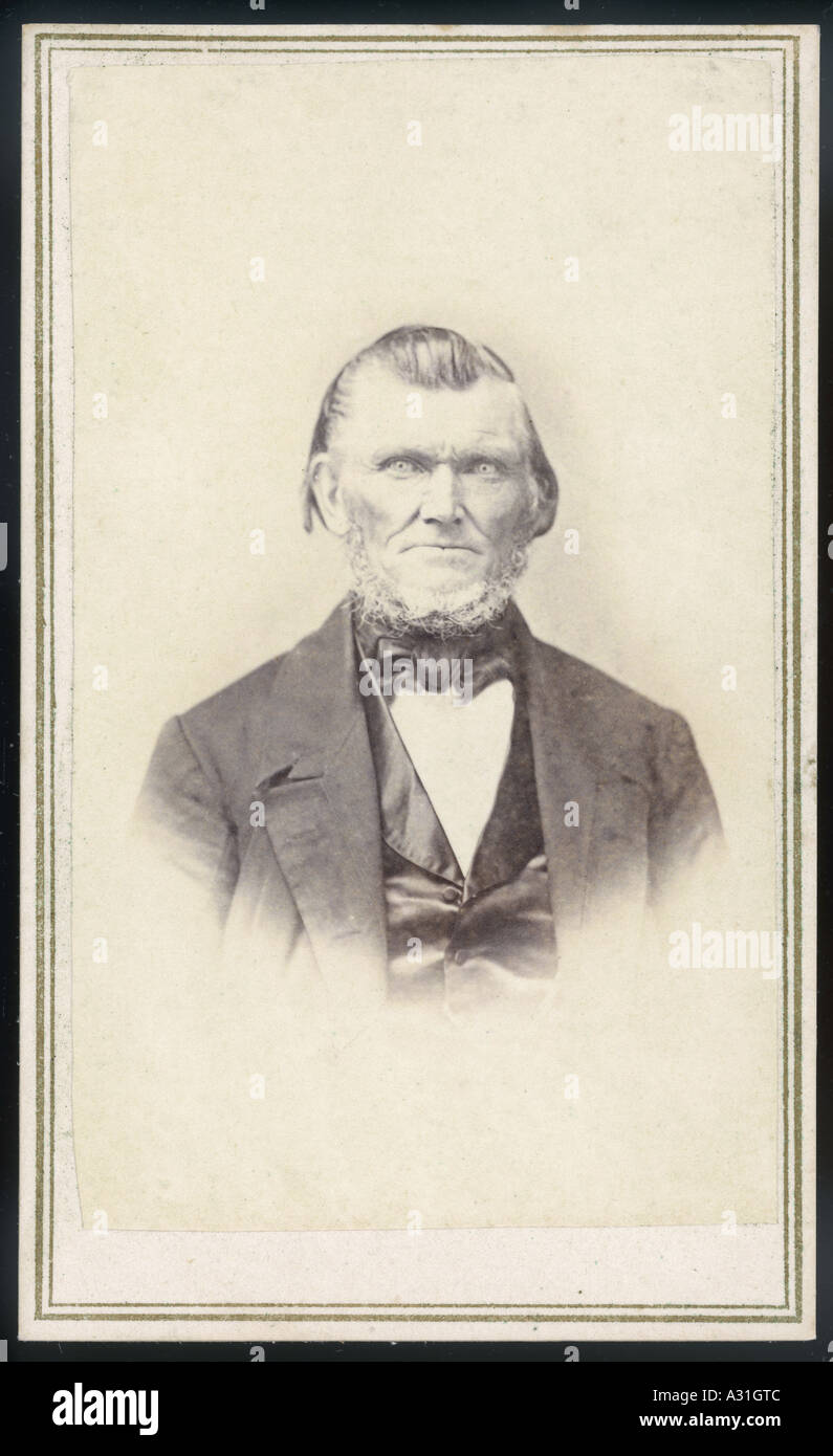 Wilford Woodruff Cdv Stock Photo