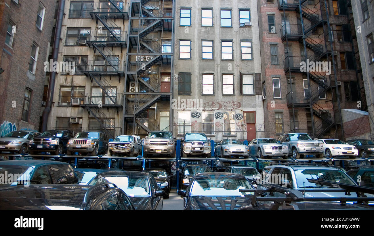 Parking lot in downtown Manhattan, New York City Stock Photo Alamy