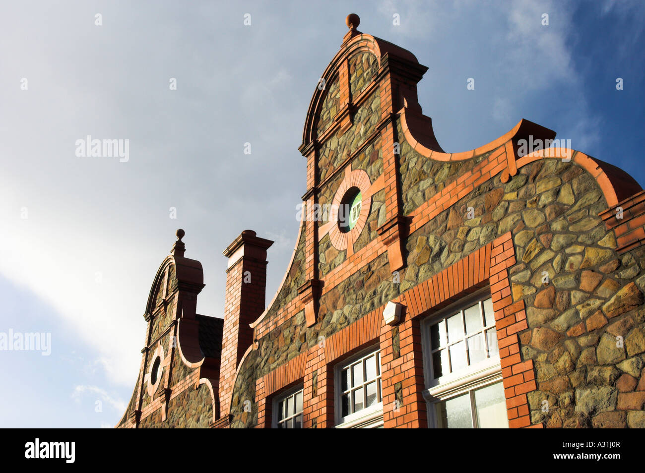 Detail of brickwork on Redland Green School formerly Fairfield High School Montpelier Bristol UK Stock Photo