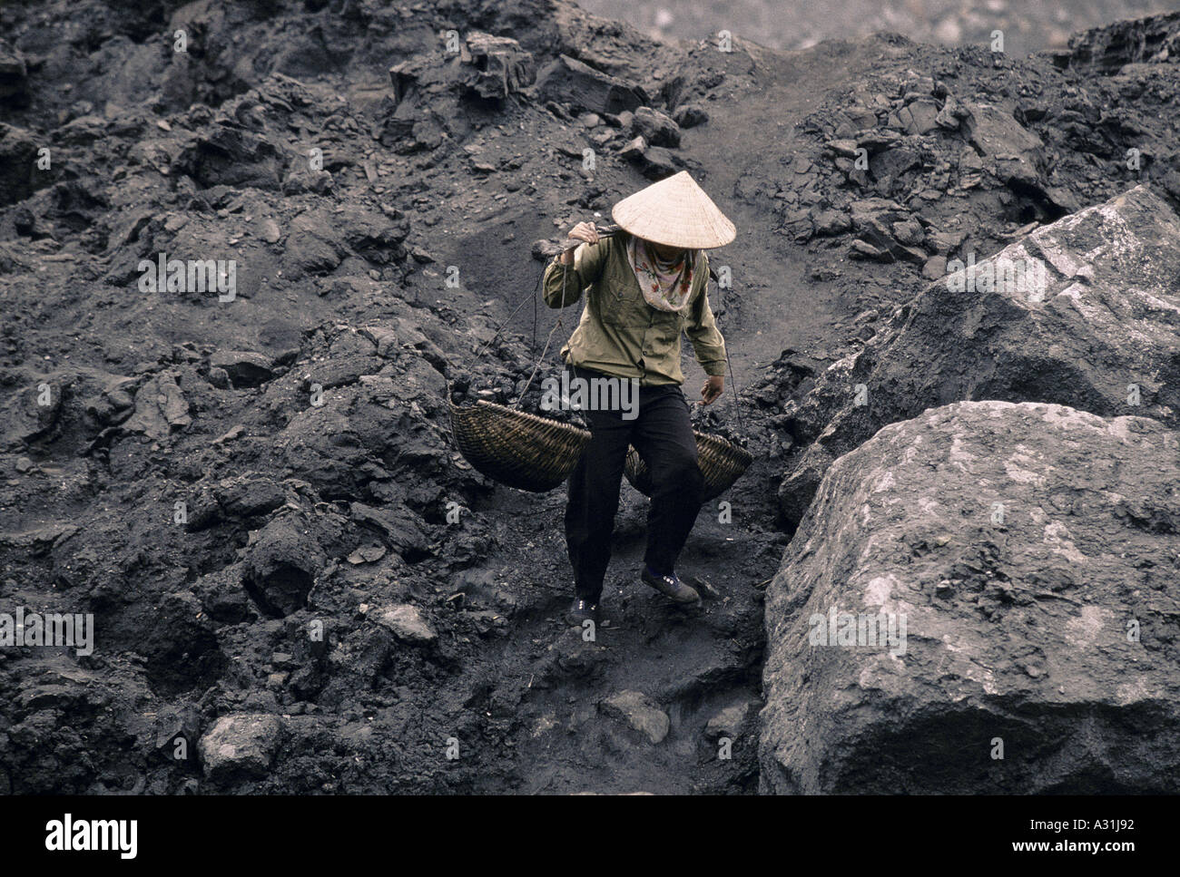 coal mining vietnam worker at the mine in campha Stock Photo Alamy