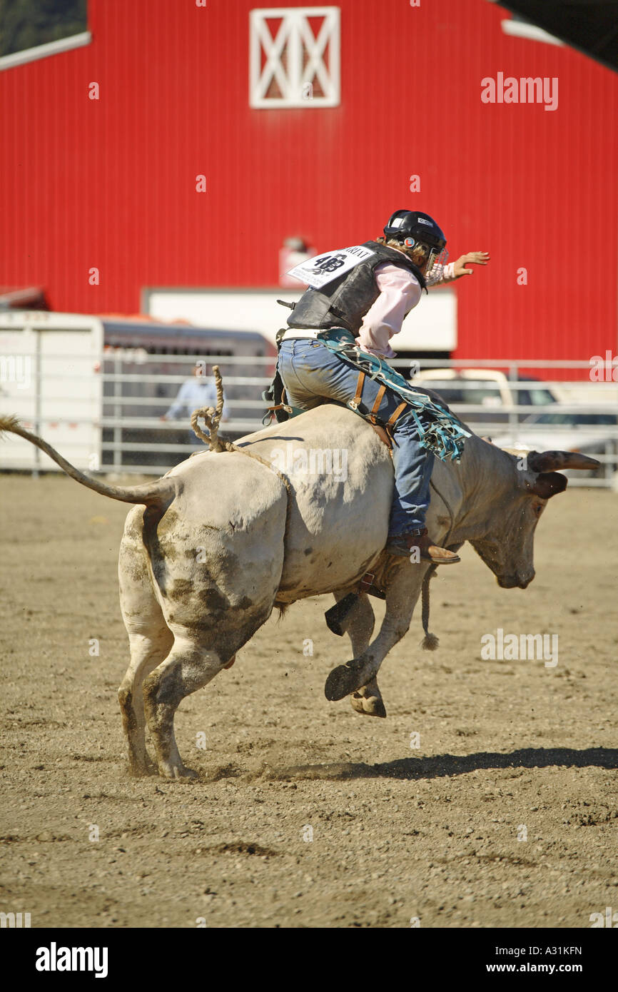 Bull Riding at the North American High School Rodeo Stock Photo - Alamy
