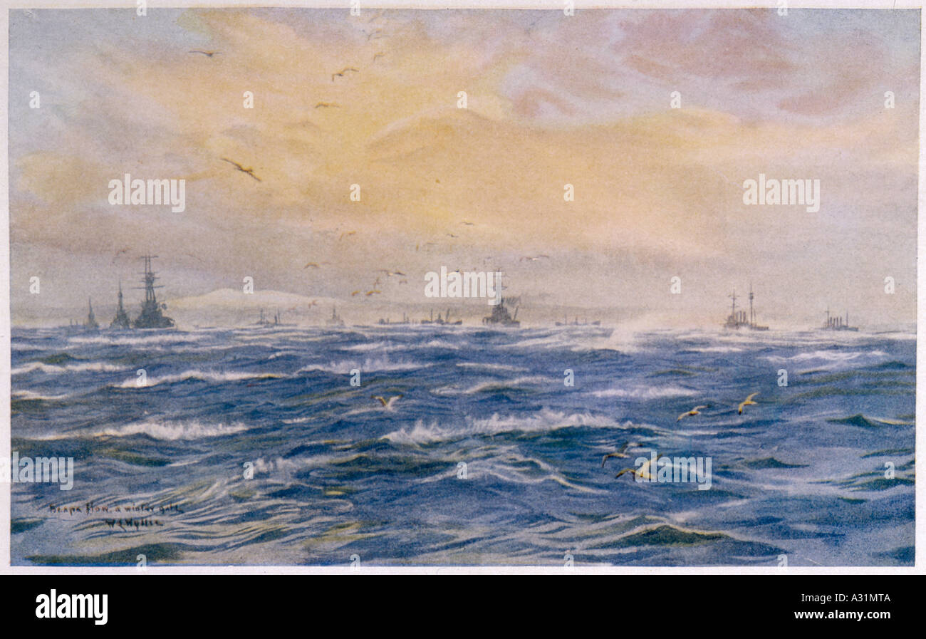 A Winter Gale At Scapa Stock Photo