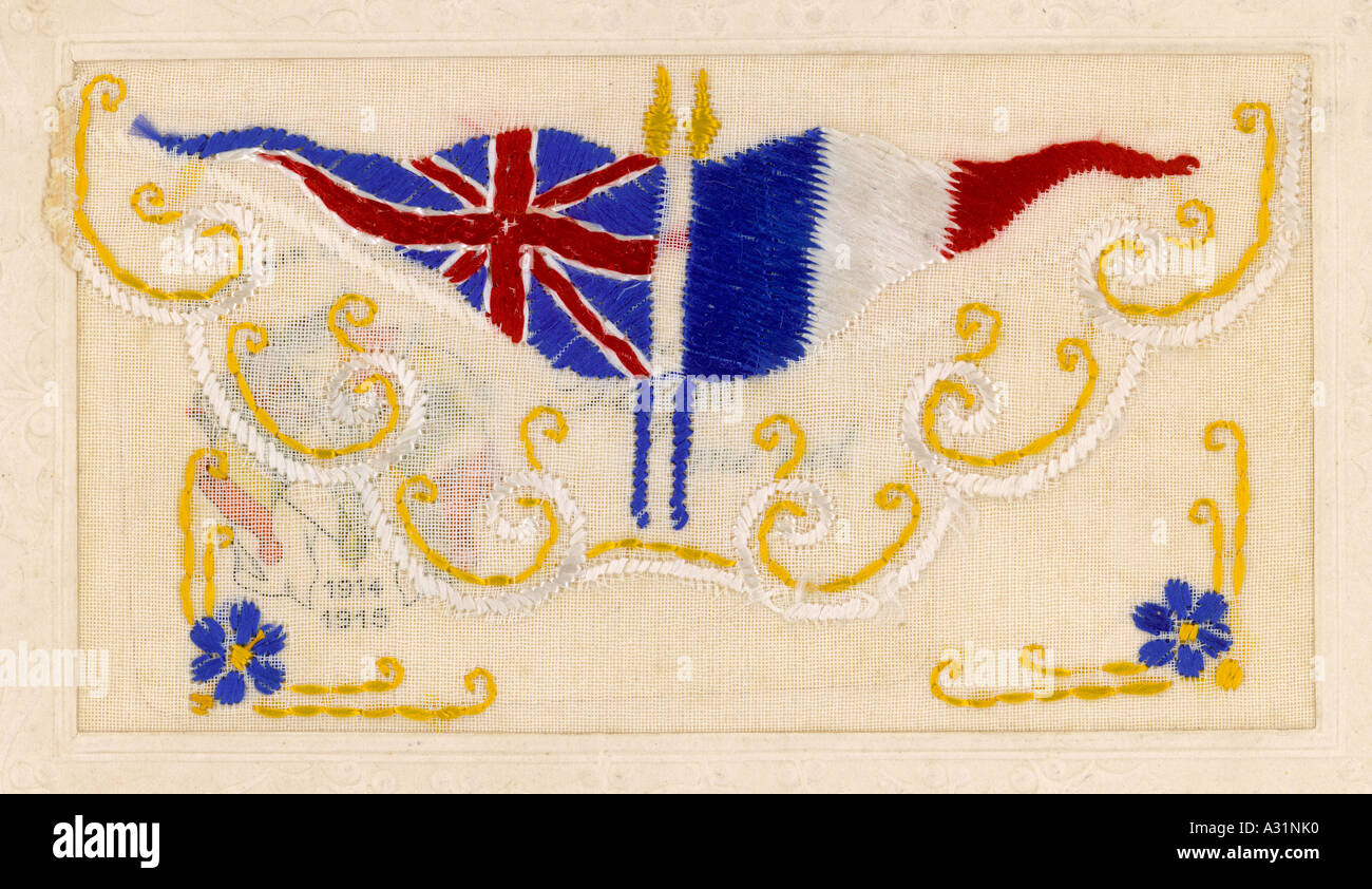Ww1 Souvenir H Made Card Stock Photo