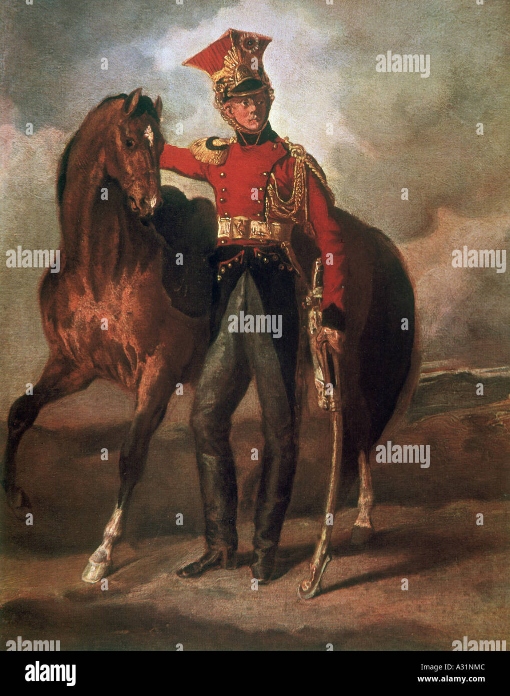 Lancers Officer 1809 Stock Photo