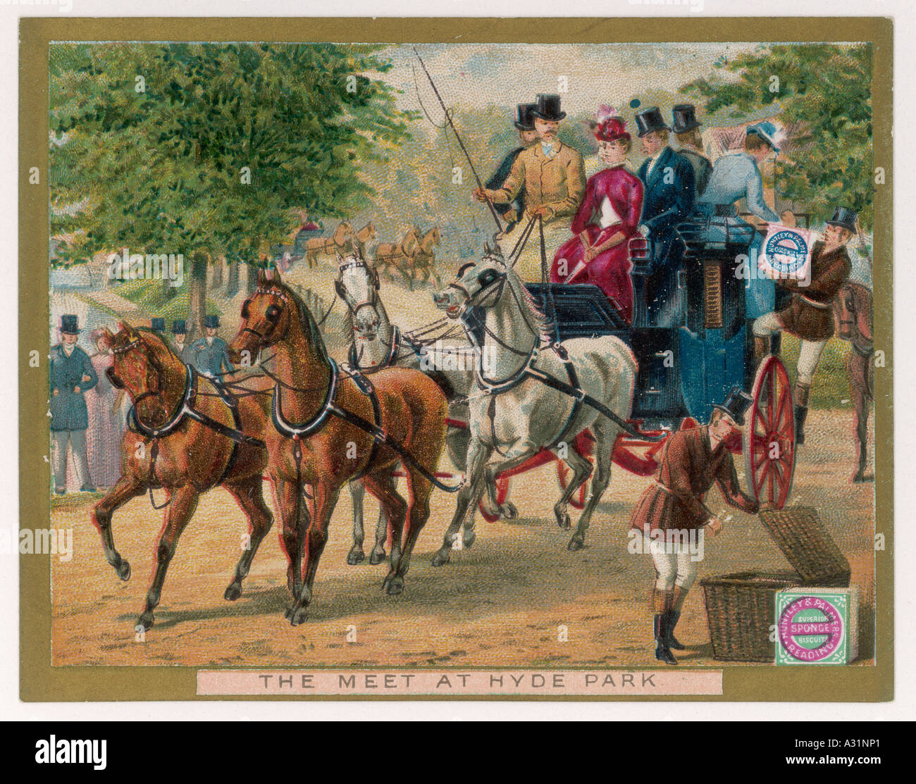 Huntley Hyde Park 1890 Stock Photo