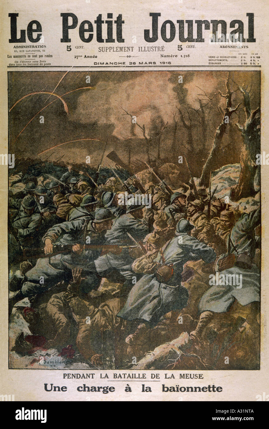 1916 Verdun Meuse Battle Stock Photo
