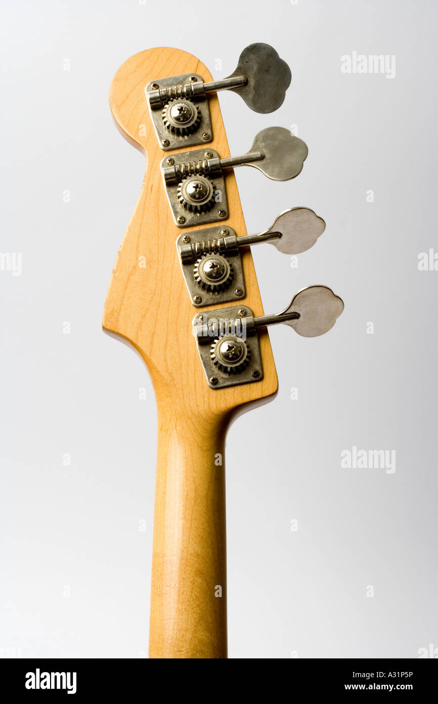 Head and neck of bass guitar Stock Photo Alamy